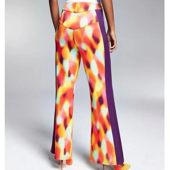 Misa Hylton For INC International Concepts Scuba Printed Pants Retro Women Small - Picture 2 of 11